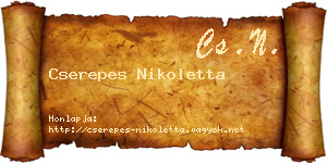 Cserepes Nikoletta névjegykártya